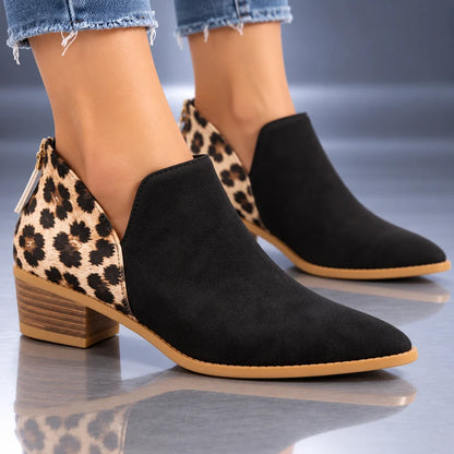 Juliette | Bottines à talon et imprimé léopard