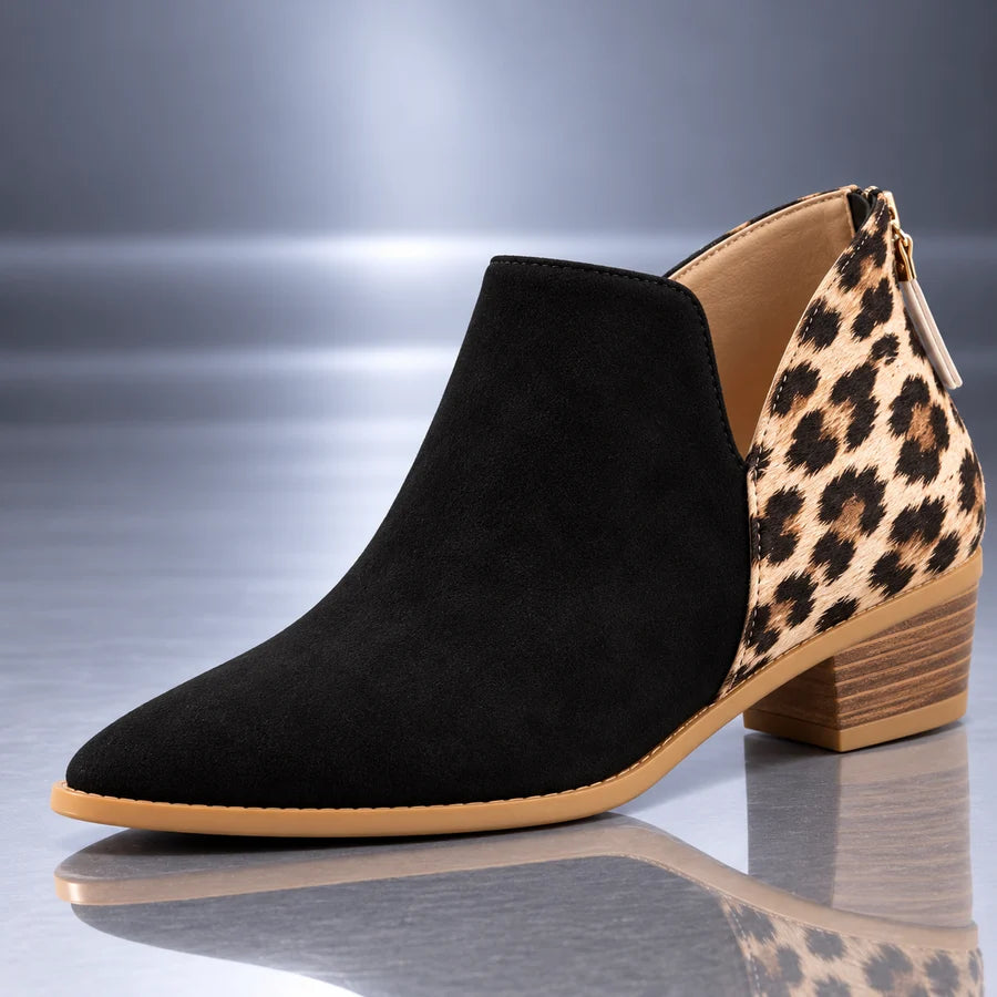 Juliette | Bottines à talon et imprimé léopard
