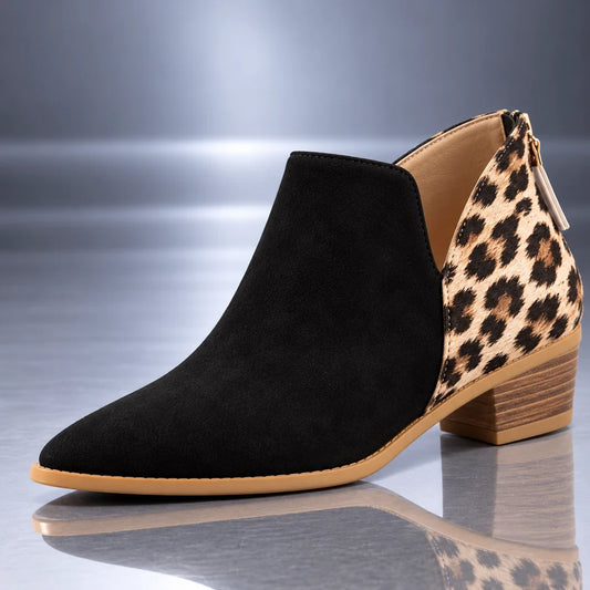 Juliette | Bottines à talon et imprimé léopard