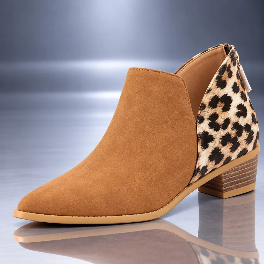 Juliette | Bottines à talon et imprimé léopard