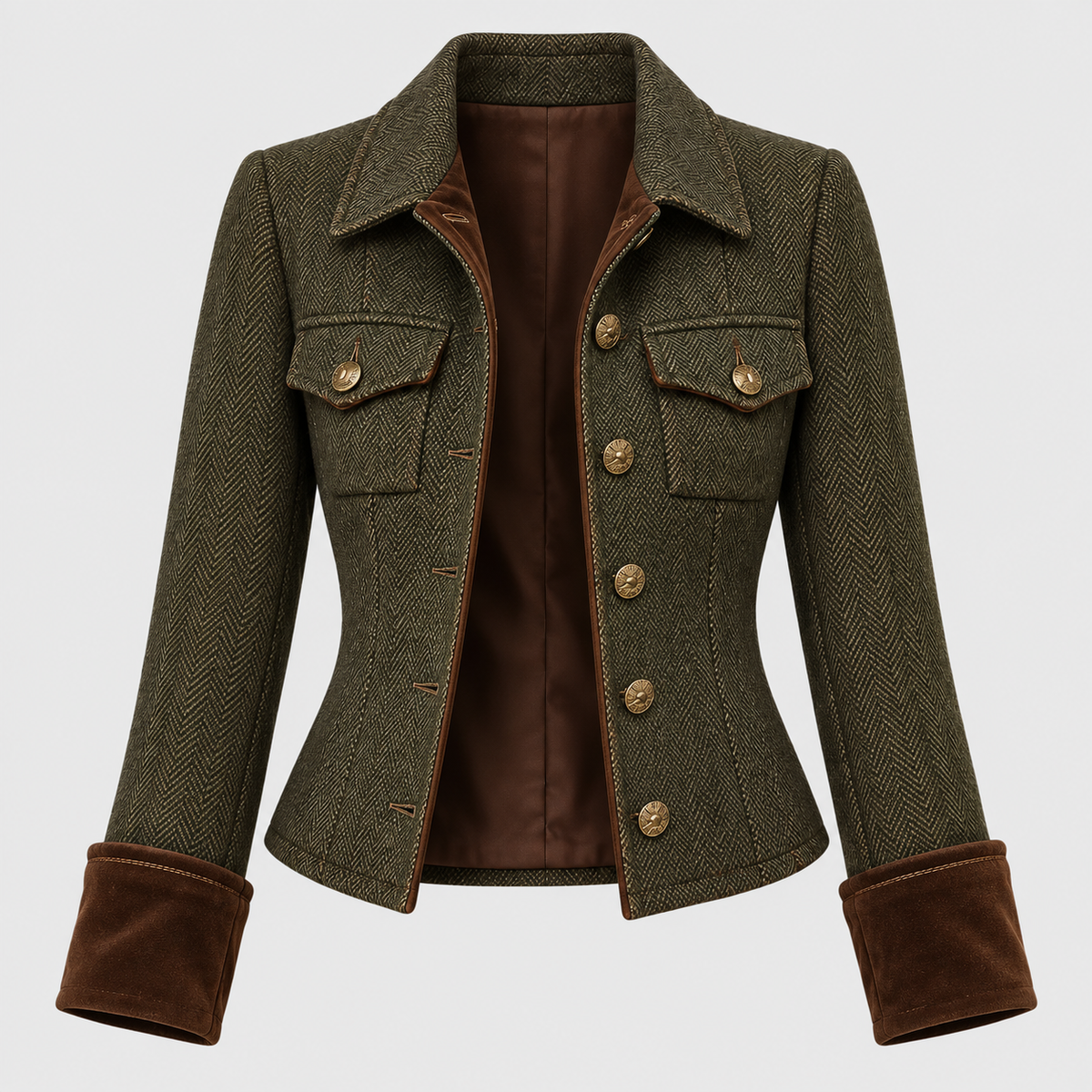 Héritage | Blazer en Tweed à Chevrons
