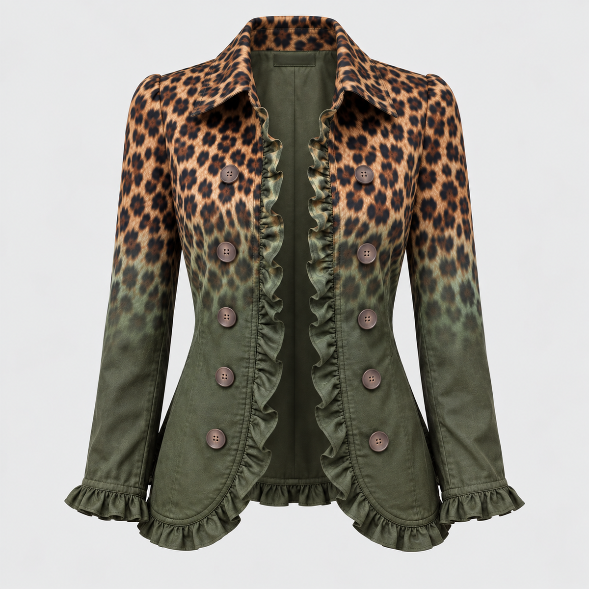 Oasis | Veste Léopard à Volants