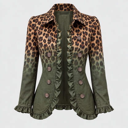 Oasis | Veste Léopard à Volants