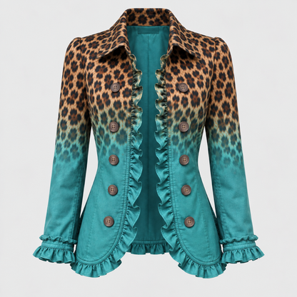 Oasis | Veste Léopard à Volants