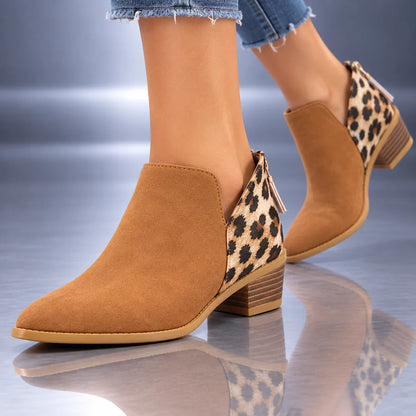 Juliette | Bottines à talon et imprimé léopard