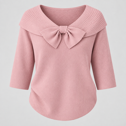 Nœud | Pull en maille à col large