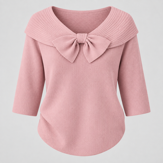 Nœud | Pull en maille à col large