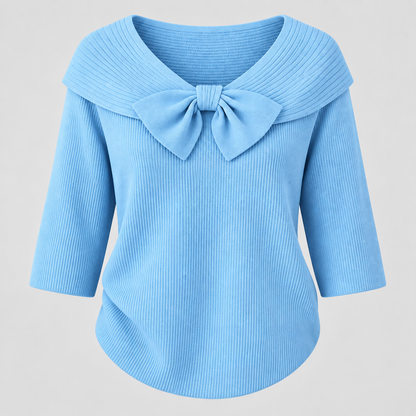 Nœud | Pull en maille à col large