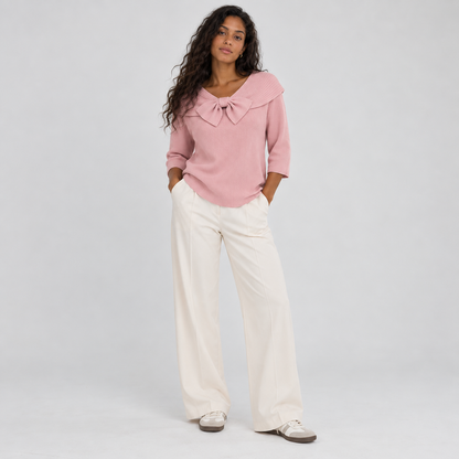 Nœud | Pull en maille à col large