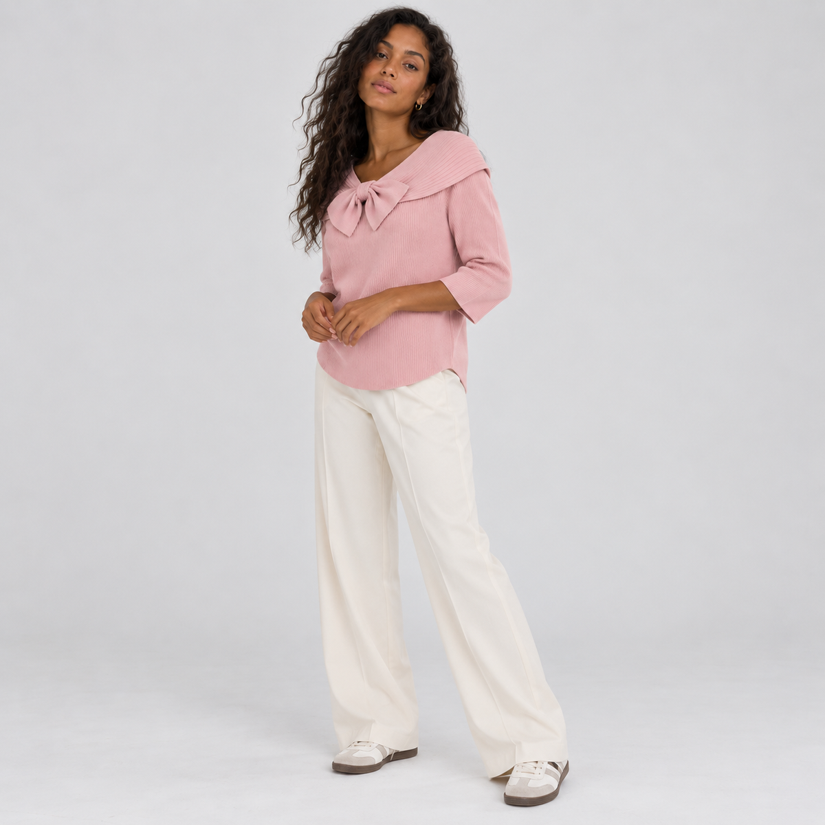 Nœud | Pull en maille à col large