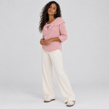 Nœud | Pull en maille à col large