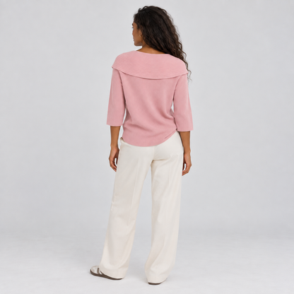 Nœud | Pull en maille à col large