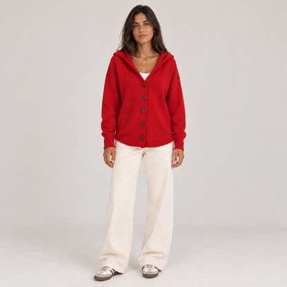 Douceur | Cardigan en Maille à Capuche