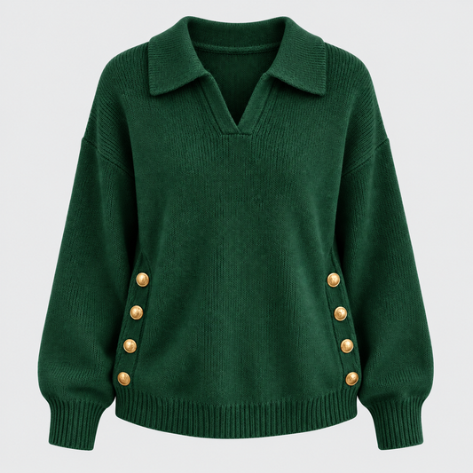 Tresse | Pull en maille à col polo