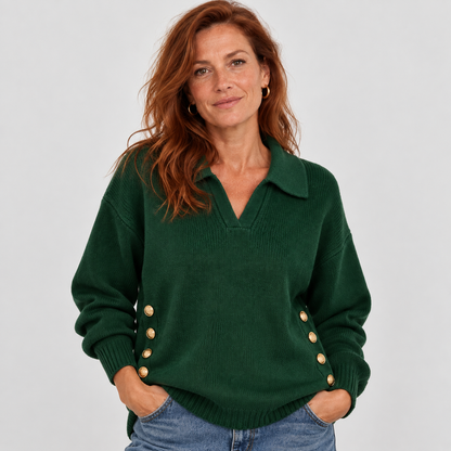 Tresse | Pull en maille à col polo