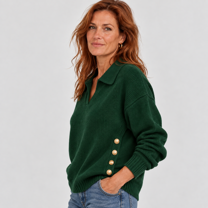 Tresse | Pull en maille à col polo