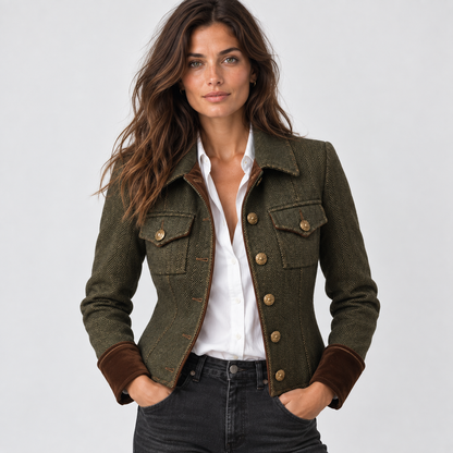 Héritage | Blazer en Tweed à Chevrons
