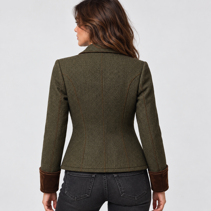 Héritage | Blazer en Tweed à Chevrons