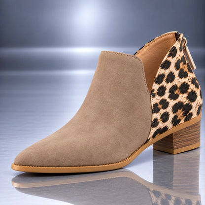 Juliette | Bottines à talon et imprimé léopard