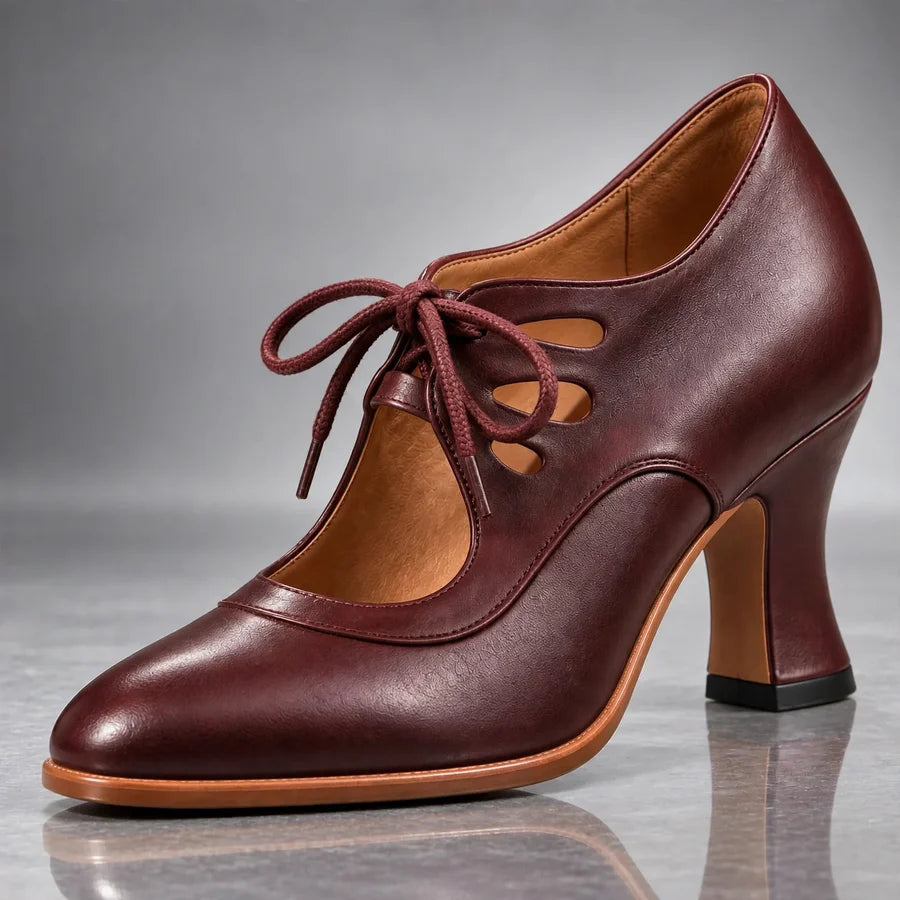 Lisette | Escarpins en cuir à lacets